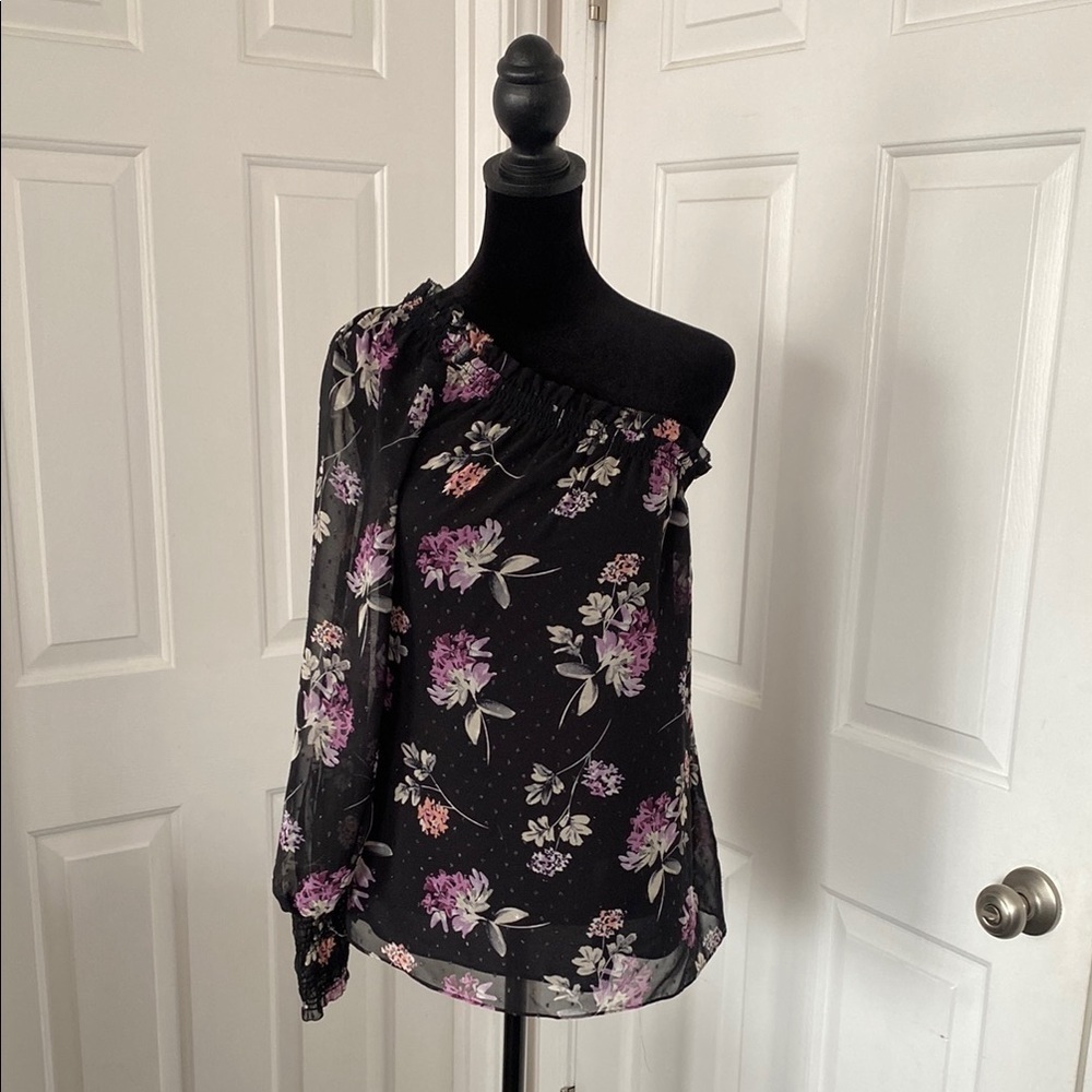 White House Black Market Cold Shoulder Blouse.